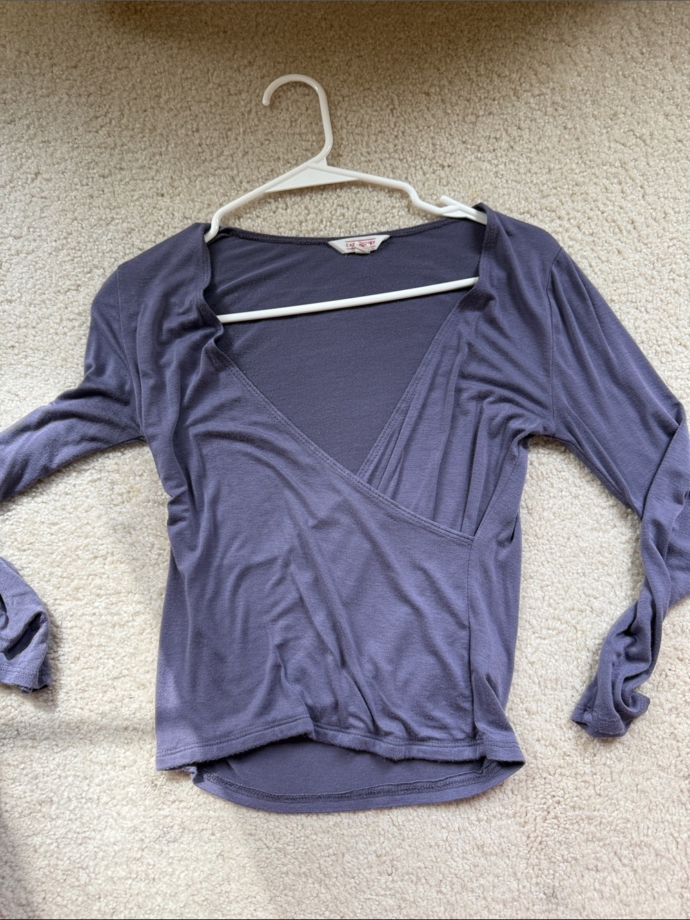 Women’s Wrap-Front 3/4 Sleeve Top - Purple